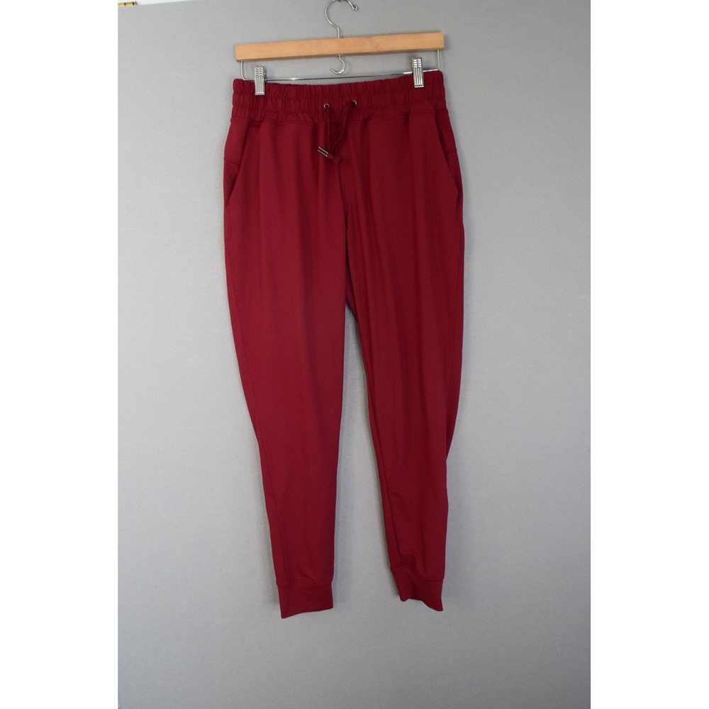 Barbell Apparel Ultralight Joggers Large Burgundy Red Stretch Workout Pant Women